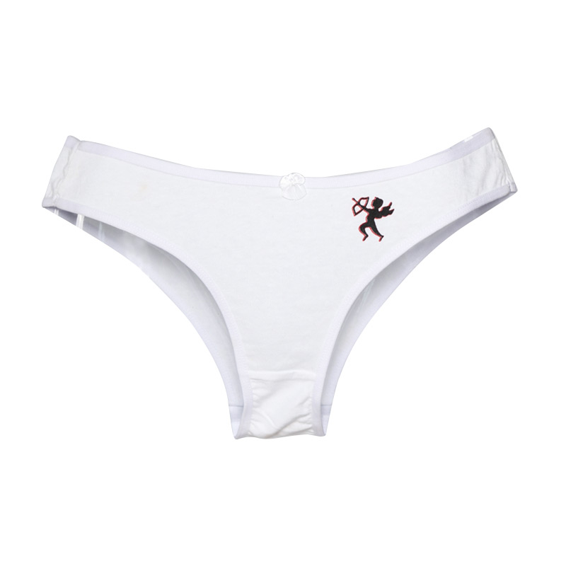 Quinn QN/1/01/13/86437 Panties Ribbon Ties Print Logo Pakaian Dalam Wanita - White