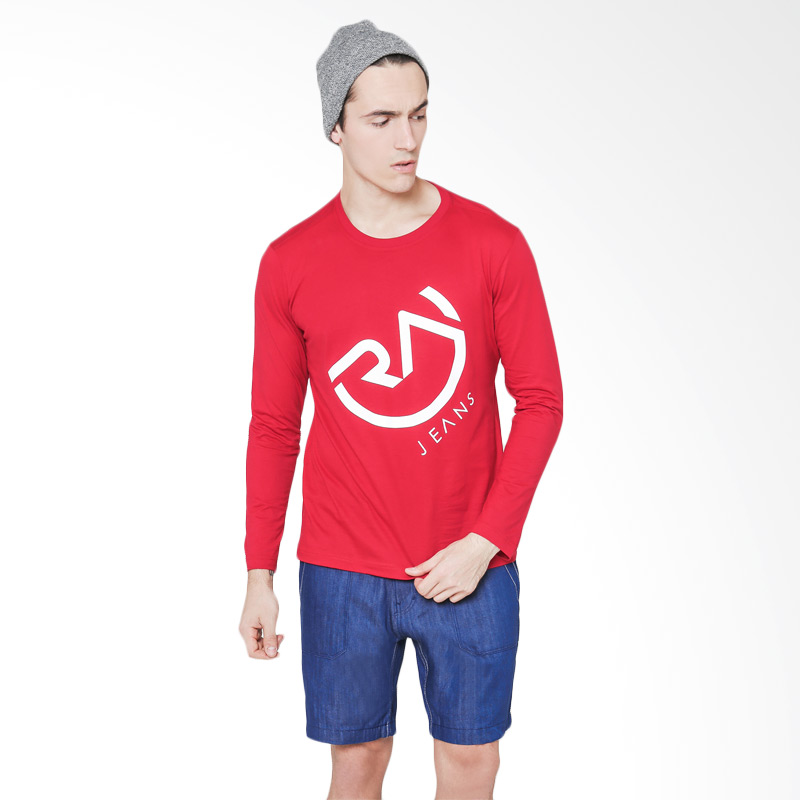 RA Jeans Long Sleeves Logo Tee T-Shirt Pria - Merah Extra diskon 7% setiap hari Extra diskon 5% setiap hari Citibank – lebih hemat 10%