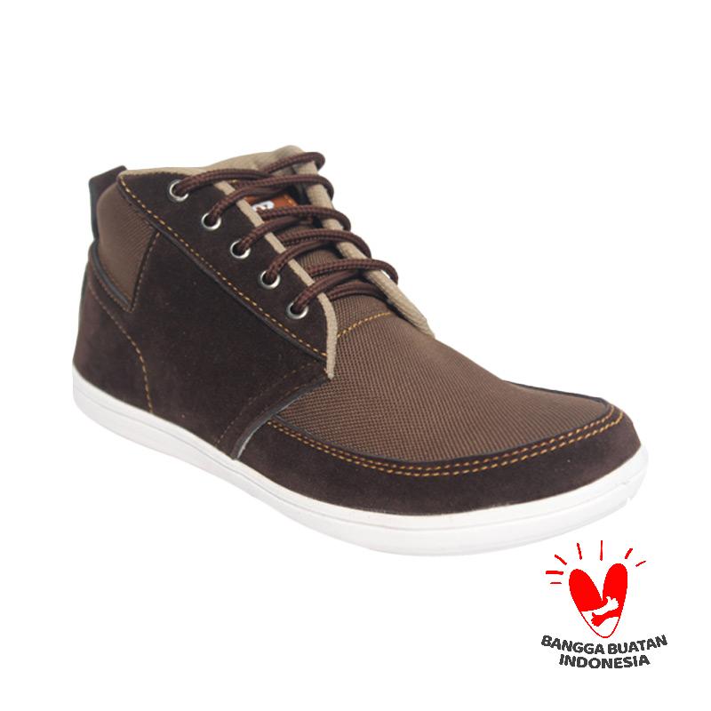 Raindoz Casual RSD 010 High Sepatu Pria - Dark Brown
