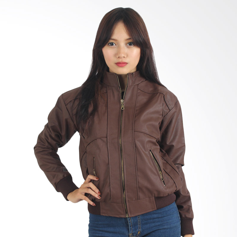 Raindoz Women RDI 053 Leather Jacket - Dark Brown