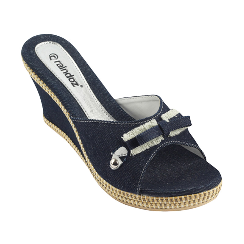 jual raindoz rig004 sandals wedges denim blue jual raindoz rig004 sandals wedges denim blue