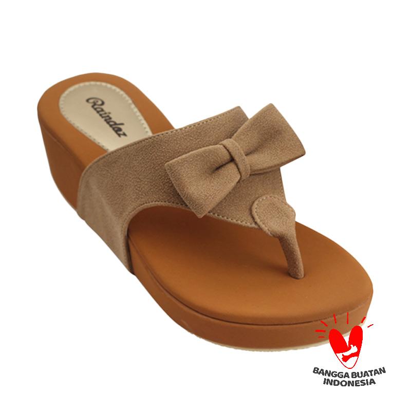 Raindoz Women RTI 580 Sandals Wedges - Light Tan