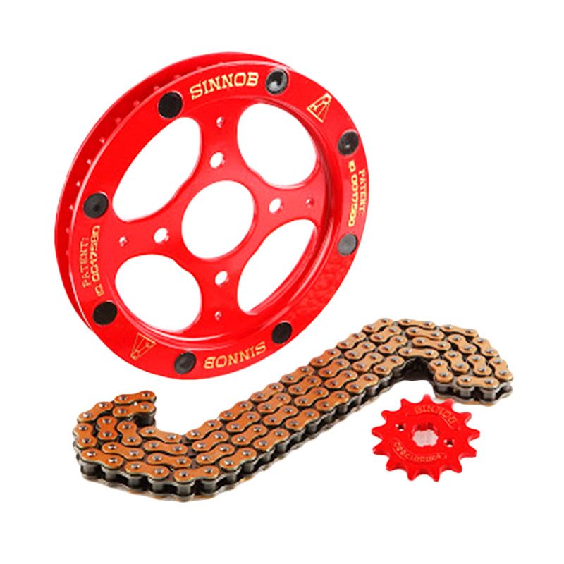 Jual Sinnob Premium Merah Gir dan Rantai untuk Yamaha 