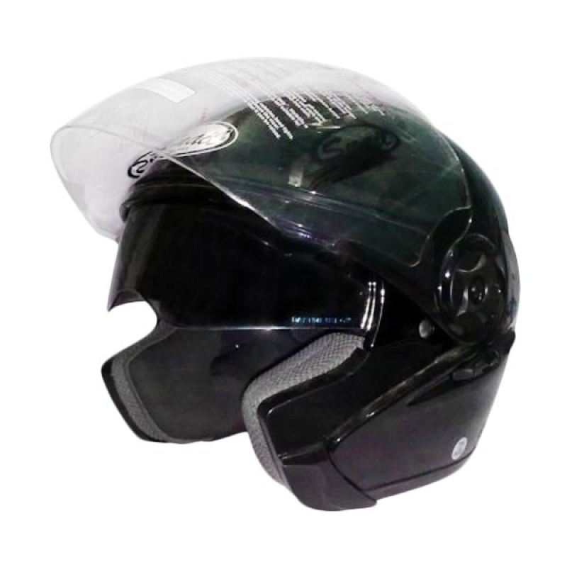 Jual Snail Helm 2 Kaca Half Face FF617 Hitam Online Jual Snail Helm 2 Kaca Half Face FF617 Hitam Online