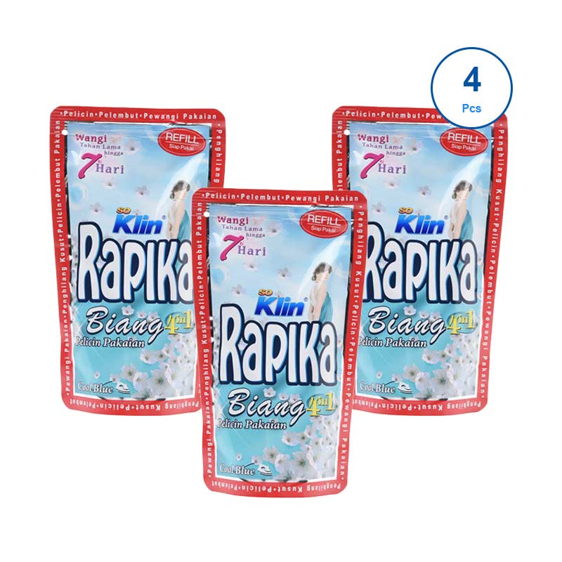 Jual Rapika Biang Cool Blue Pouch [4 Pcs/250 mL] Online