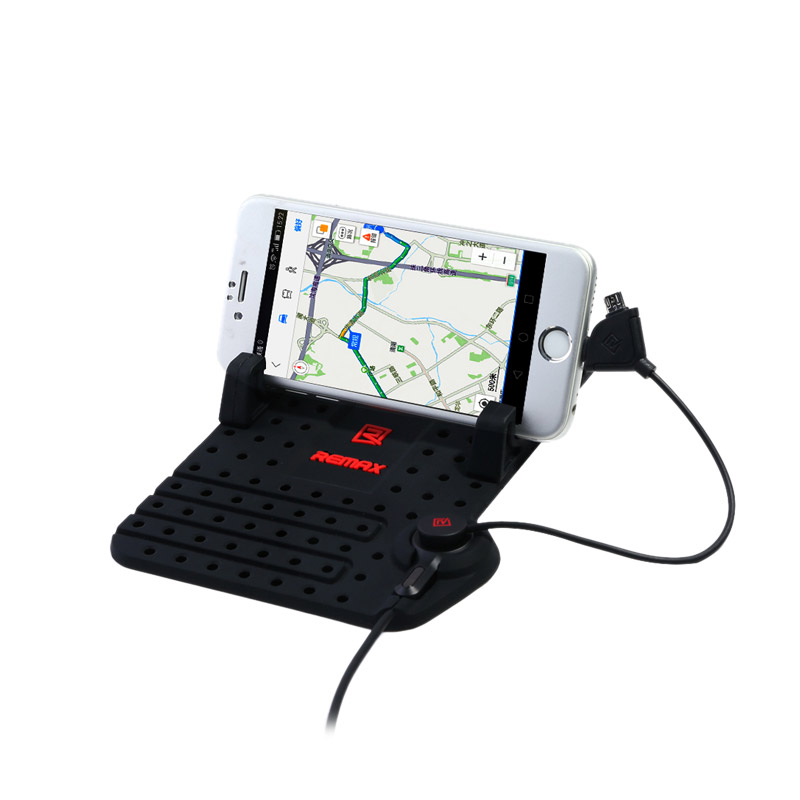Jual Remax Enjoy Super Flexible Car Holder with Micro USB & Lightning Charger - Hitam Online