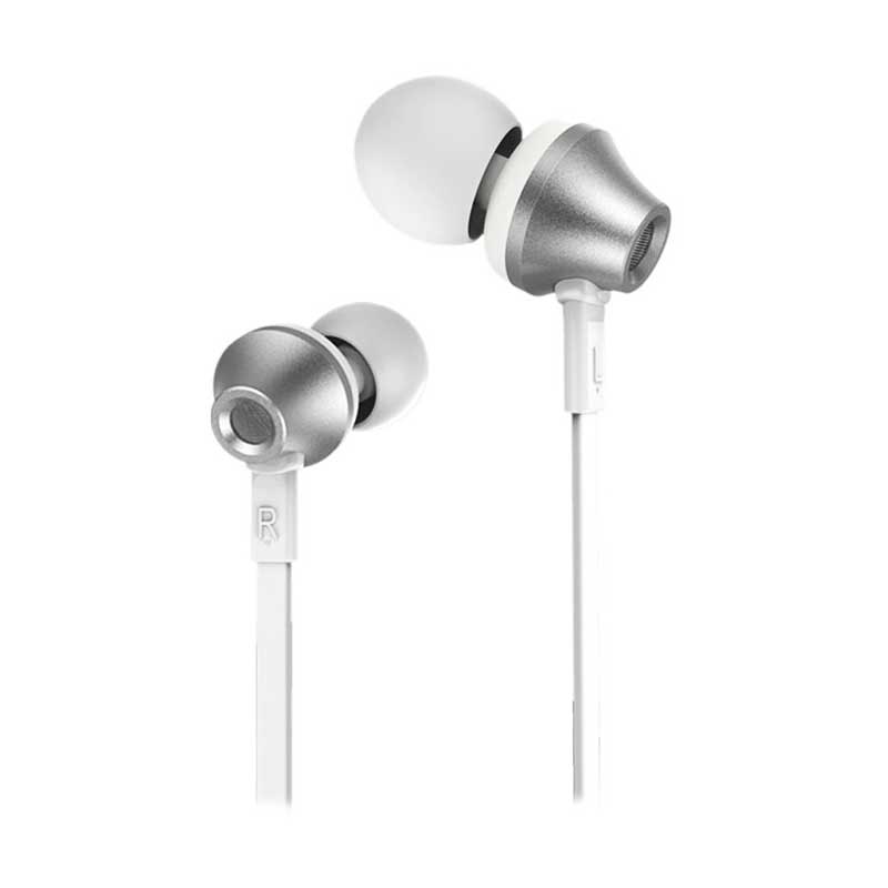 Jual Remax RM610D Headset with Microphone and Volume Control Silver