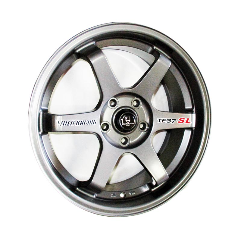 Jual Replika Volkrays TE37 SL Gunmetal Velg  Mobil  15 inch 