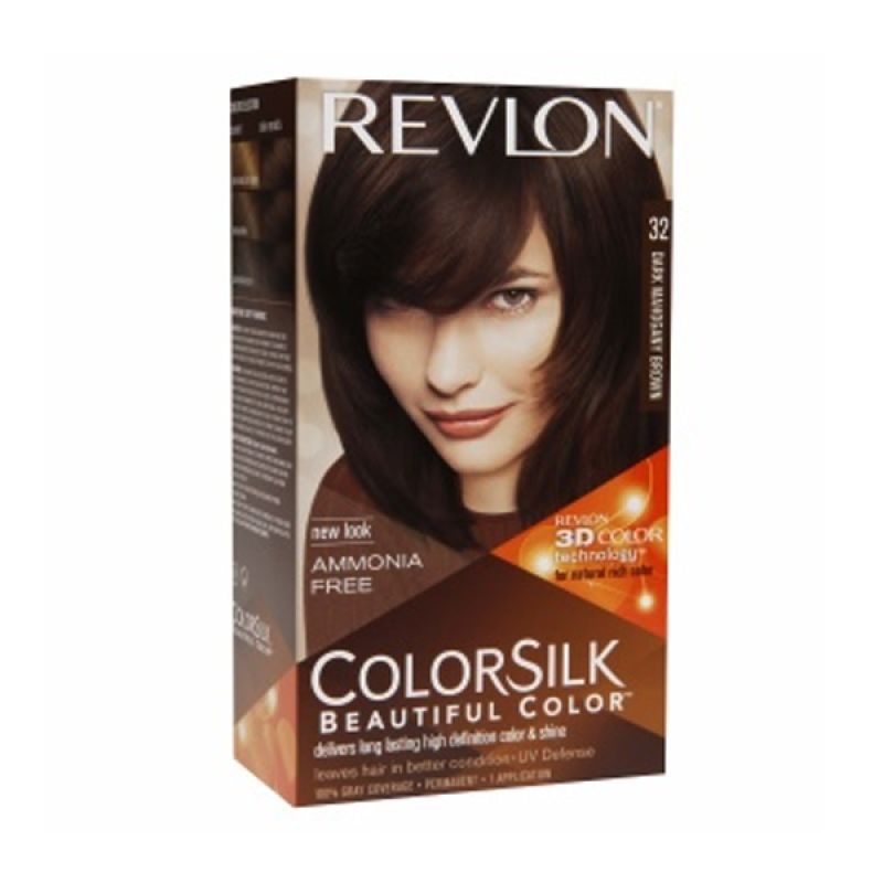 Promo Revlon Colorsilk Beautiful Hair Color - Dark Mahogany Brown ...