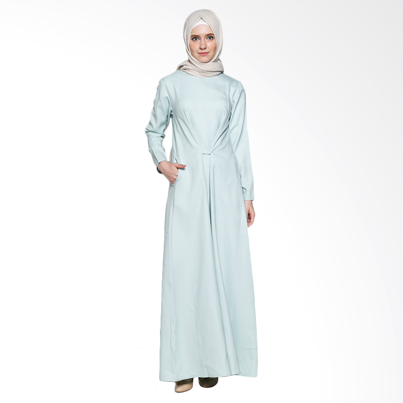 Jual Ria Miranda Nyctin Mint Green Dress Muslim Online