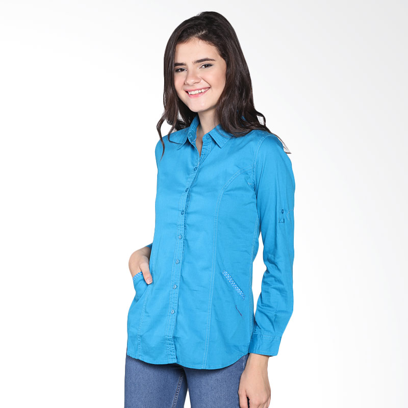 Rodeo Basic shirt polos 26.0611.BLU Atasan Wanita - Blue