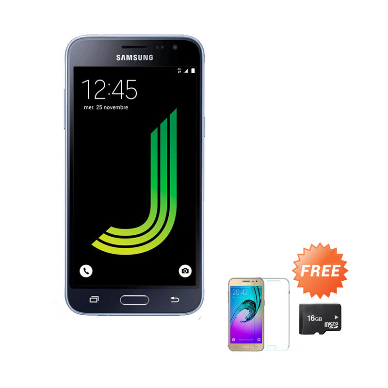 Samsung Galaxy J320 Smartphone - Black [8 GB/1.5 GB] + Free Anti Gores + Micro SD 16 GB