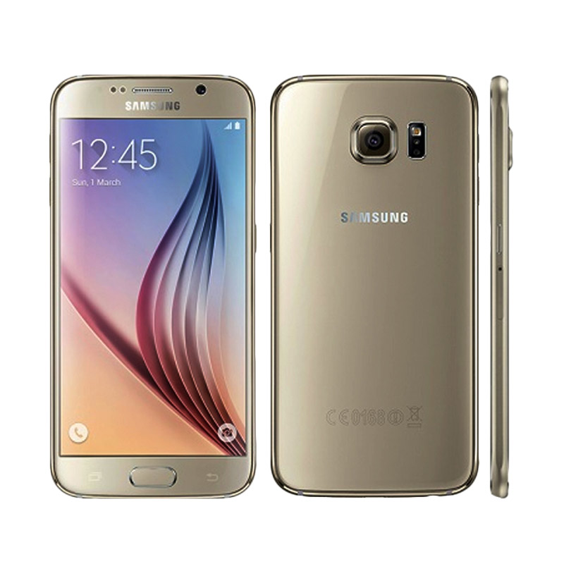 Jual Samsung Galaxy S6 Flat Smartphone - Gold [32 GB/3 GB RAM] di