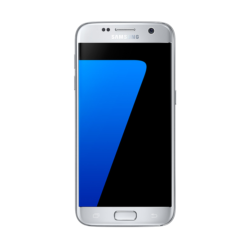Samsung Galaxy S7 Flat Smartphone - Silver [32 GB/Garansi Resmi]