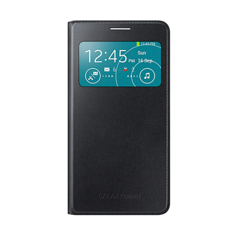 Jual Samsung S View Cover Black Casing for Galaxy Grand 2 Online