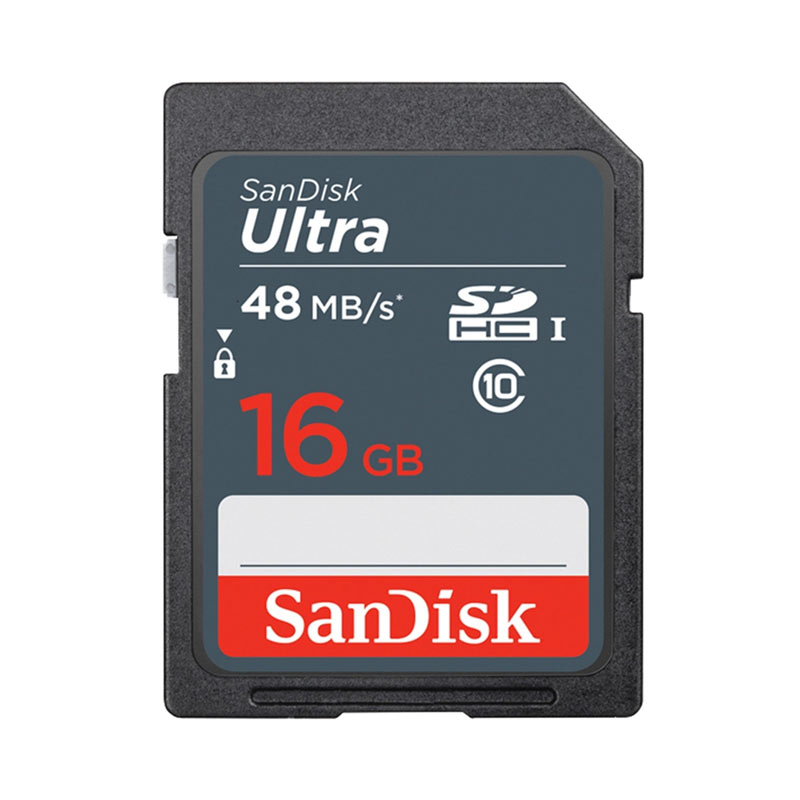Jual Sandisk Ultra SDHC SD Card SDSDUNB [16GB/ 48 MBps