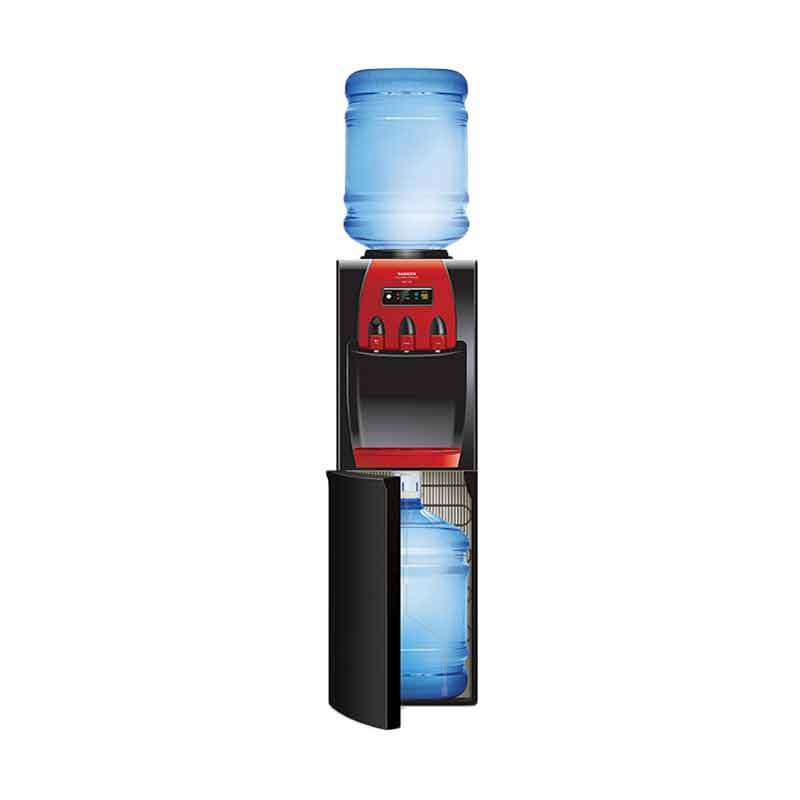 Sanken HWD-Z88 Hitam Merah Water Dispenser [Galon Atas dan Bawah]