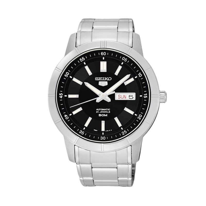 Jual Seiko 5 Automatic SNKN55K1 Silver Jam Tangan Pria 