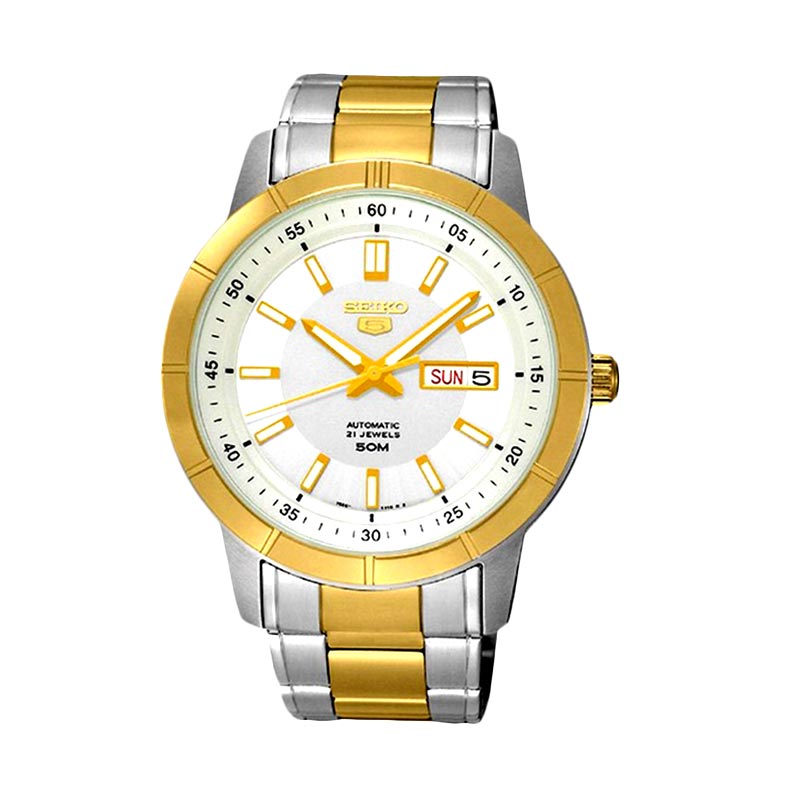 Jual Seiko 5 Automatic SNKN58 Silver Jam Tangan Pria 