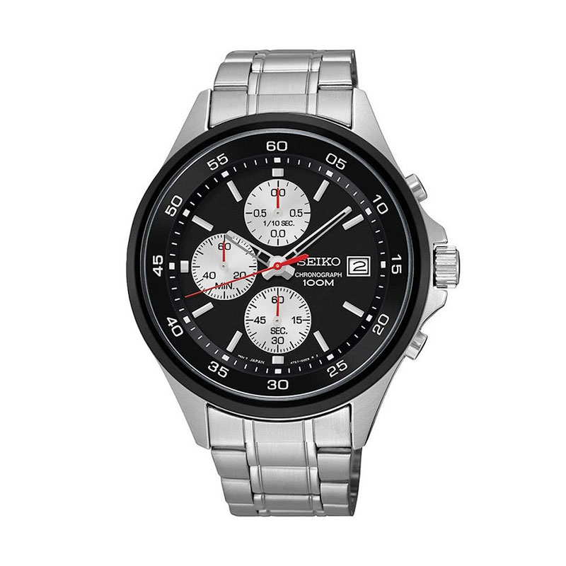 Seiko SKS483P1 Jam Tangan Pria - Silver Hitam