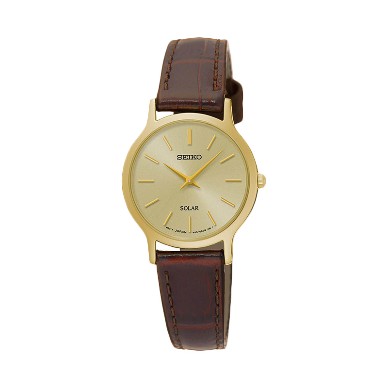 Jual Seiko Solar SUP302P1 Gold Jam Tangan Wanita Online