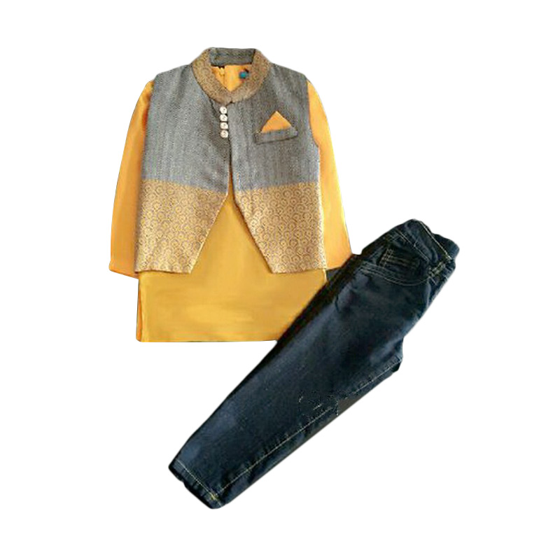 jual senshukei koko boys atasan kuning plus vest set jual senshukei koko boys atasan kuning plus vest set