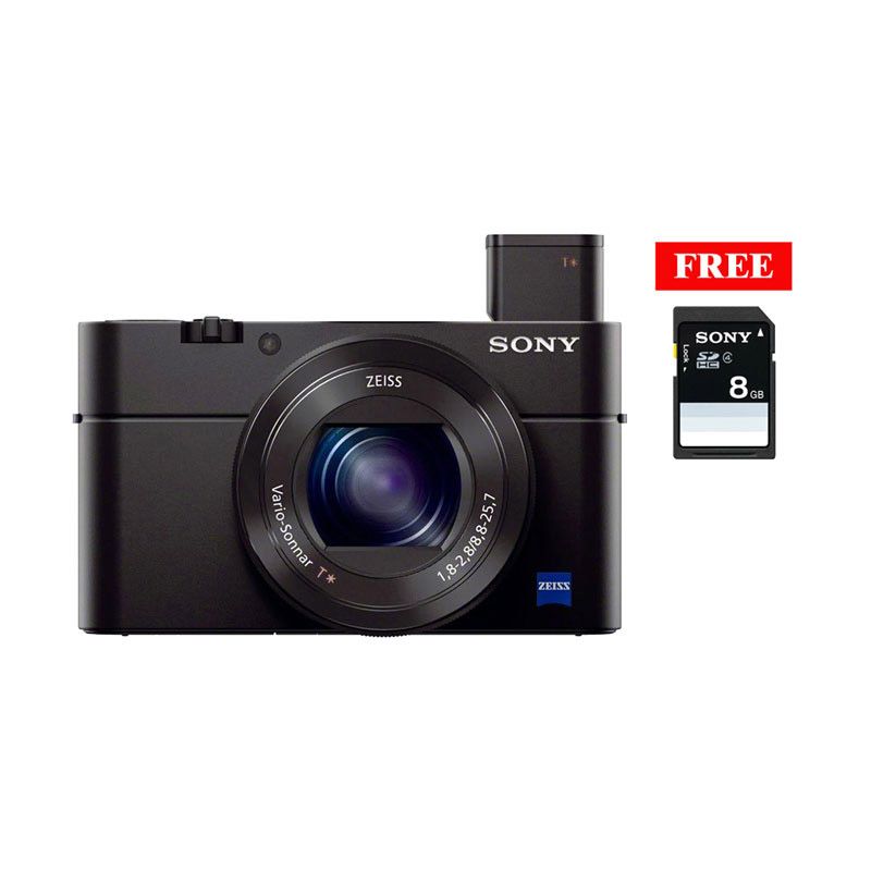 Sony DSC RX100 M3 Hitam Kamera Pocket + SDHC 8GB