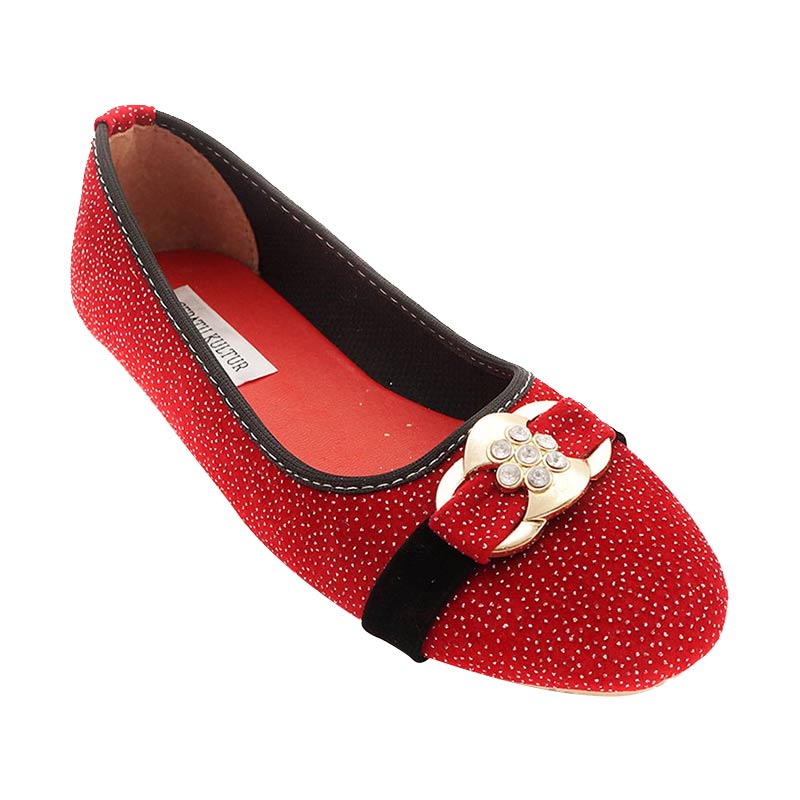 Sepatu Kultur Michonne Ballet Flats Sepatu Wanita - Red