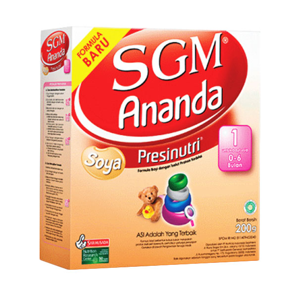 Jual SGM Soya 1 Susu Formula [200 gr] Online - Harga 