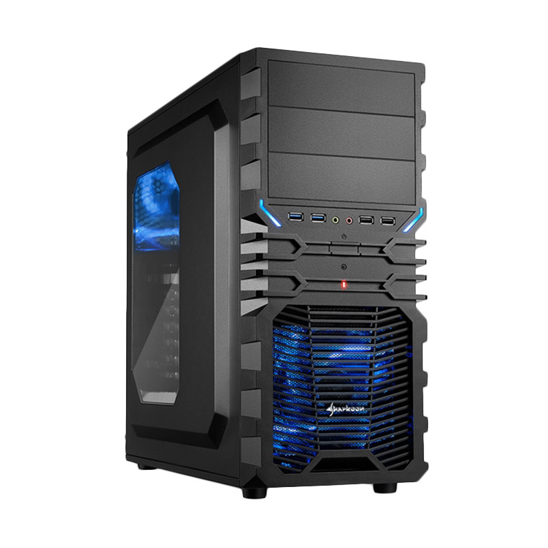 Jual Sharkoon VG4-W Blue Fan Casing Komputer Online