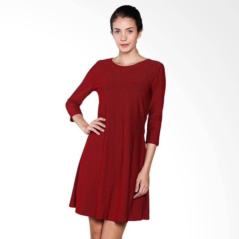 Simplicity 37OK11509 Short Dress Wanita - Red