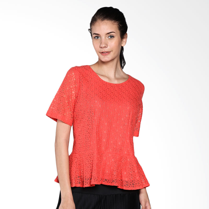 Simplicity Short Sleeve 32DE11509 Blouse - Orange