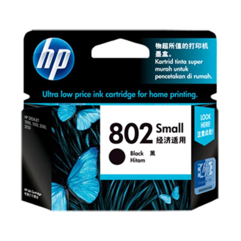 Jual HP 802 Small Black Tinta Printer Online - Harga 