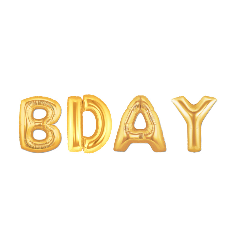 Jual SJQ Foil Huruf BDAY Balon Online - Harga & Kualitas 