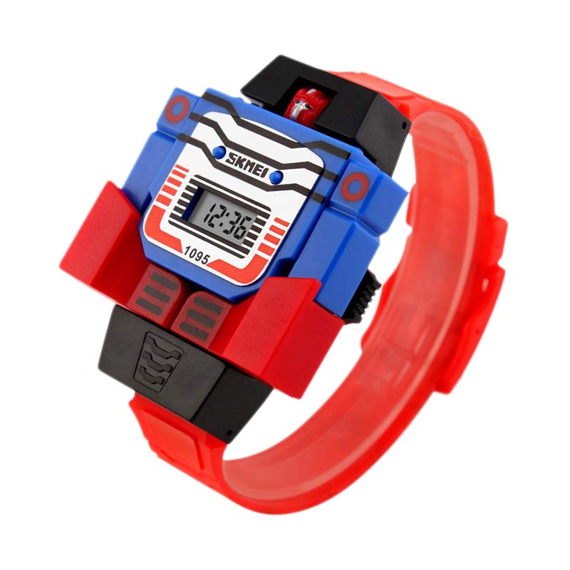 Promo SKMEI Robot Digital Watch Jam Tangan Anak Merah Diskon 60 di