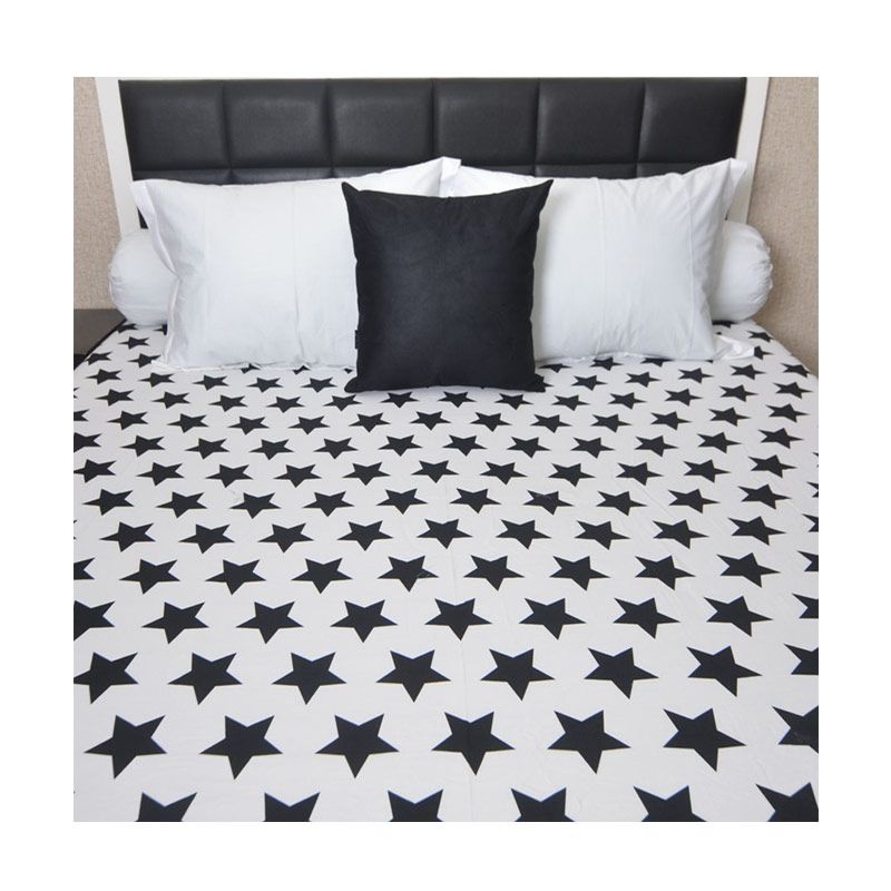 Jual Sleep Buddy Star Black White Sprei Terbaru November 2021 harga murah - kualitas terjamin | Blibli