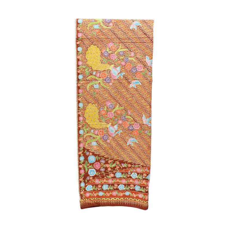 Smesco Trade Batik Tulis Motif Bunga Cokelat Kain Batik