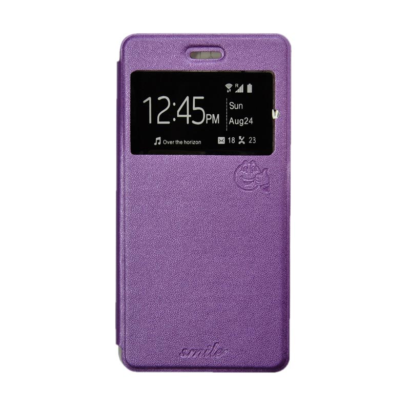 jual smile flip cover casing for xiaomi redmi note 3 ungu harga kualitas terjamin jual smile flip cover casing for xiaomi redmi note 3 ungu harga kualitas terjamin