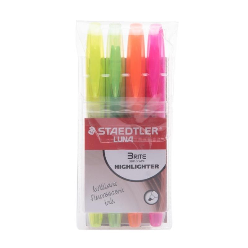 Jual Staedtler Luna Brite Highlighter Single Tip Set Stabilo [4 Pcs] di