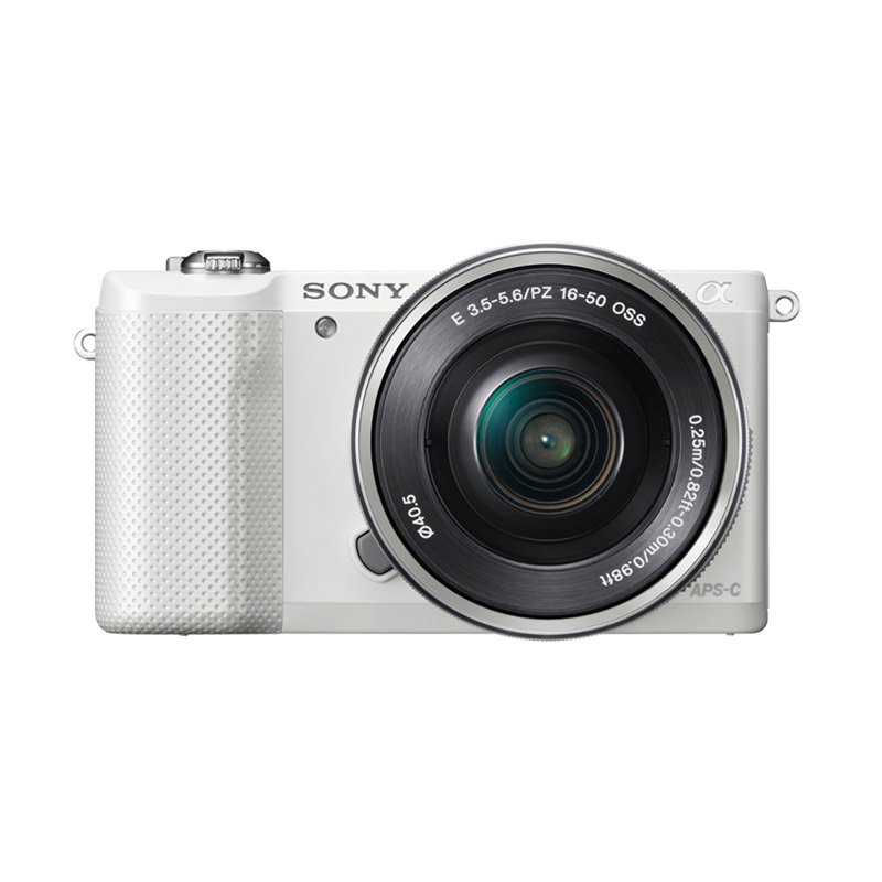 Sony ILCE A5000 L KIT 16-50mm f/3.5-5.6 OSS Putih Kamera Mirrorless + FREE SONY SD 8GB CLASS 10 + SCREEN GUARD