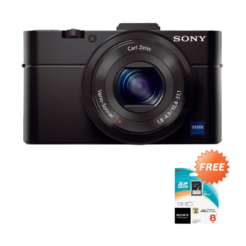 Sony DSC RX100 MARK II Hitam Kamera Pocket + SD Card 8 gb