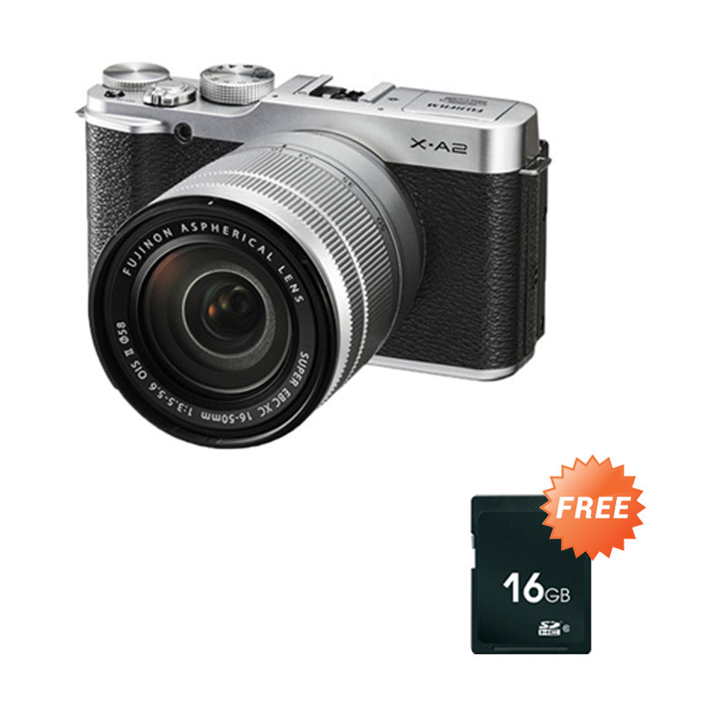 Fujifilm X-A2 Kit XC16-50mm Kamera Mirrorless + Free 16GB