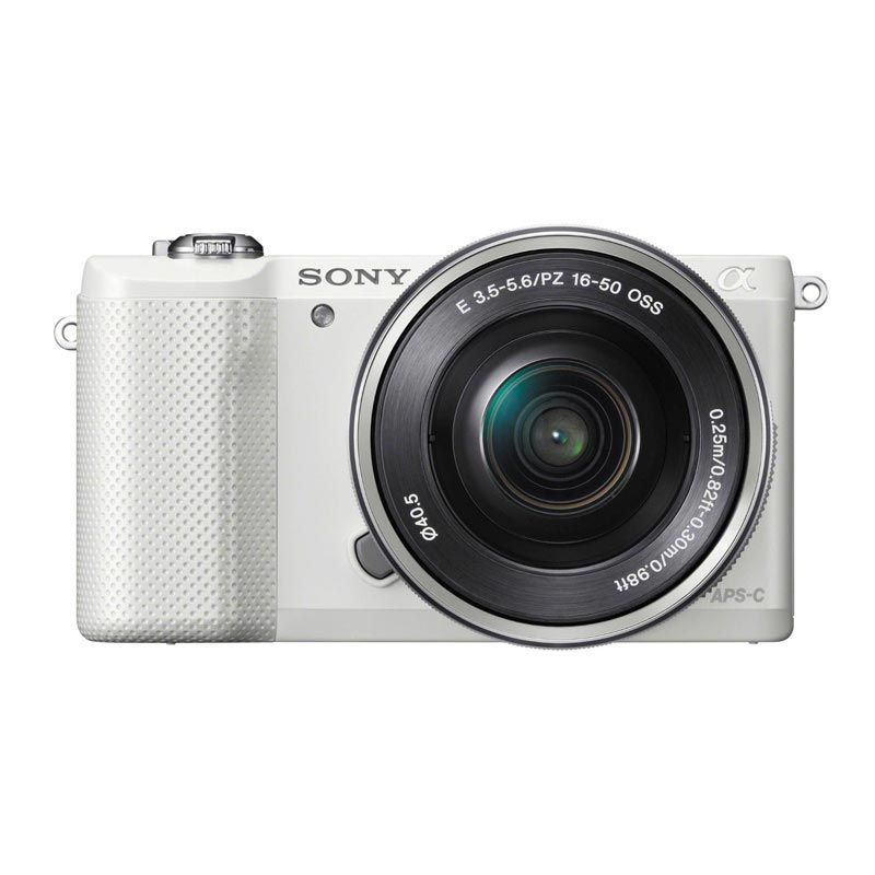 Sony Alpha A5000L Kit 16-50mm PZ OSS Kamera Mirrorless - White + Free Memory 8GB