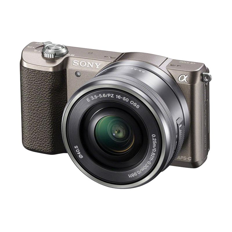 Sony Alpha A5100 Kit 16-50mm Brown Kamera Mirrorless + SD Card 8gb