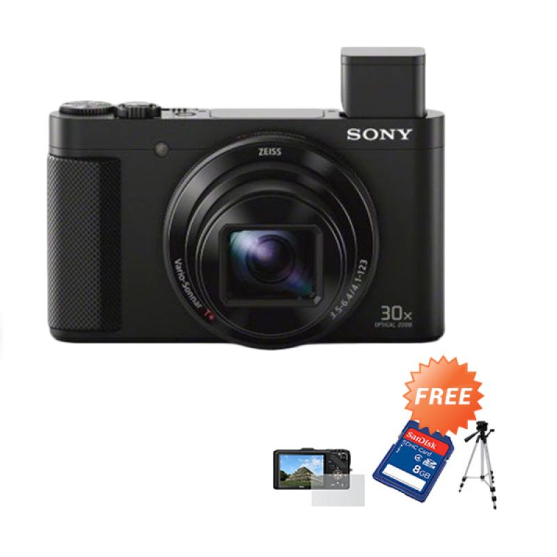 Sony Cyber-shot DSC-RX100 M3 Hitam Kamera Pocket + SDHC 8 GB + Screen Protector + Tripod