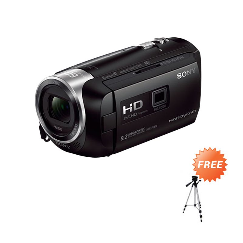 Jual Sony HDRPJ410 Black Camcorder with BuiltIN Projector + Tripod di