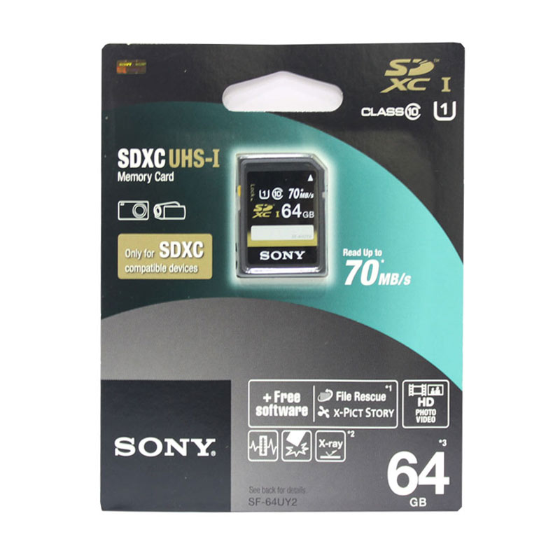 harga Sony SDXC SF-64UY2/T1 Memory Card [Read Up To 70 Mbps/ 64 GB] Blibli.com