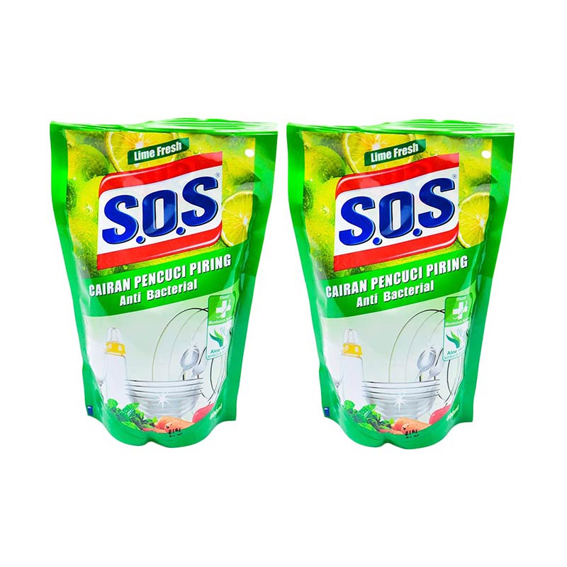 âˆš Sos Pencuci Piring Anti Bacterial Lime Fresh [400 Ml/2 Pcs] Terbaru