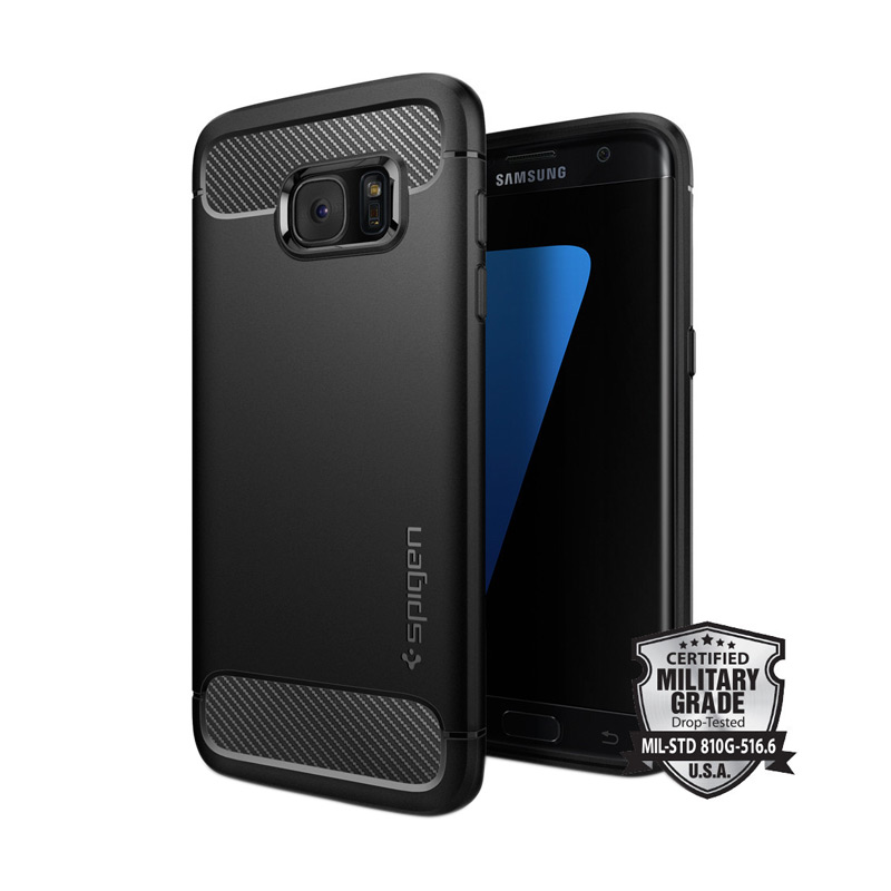 Harga Spigen Capsule Ultra Rugged Casing for Samsung Galaxy S7 Edge - Black Murah