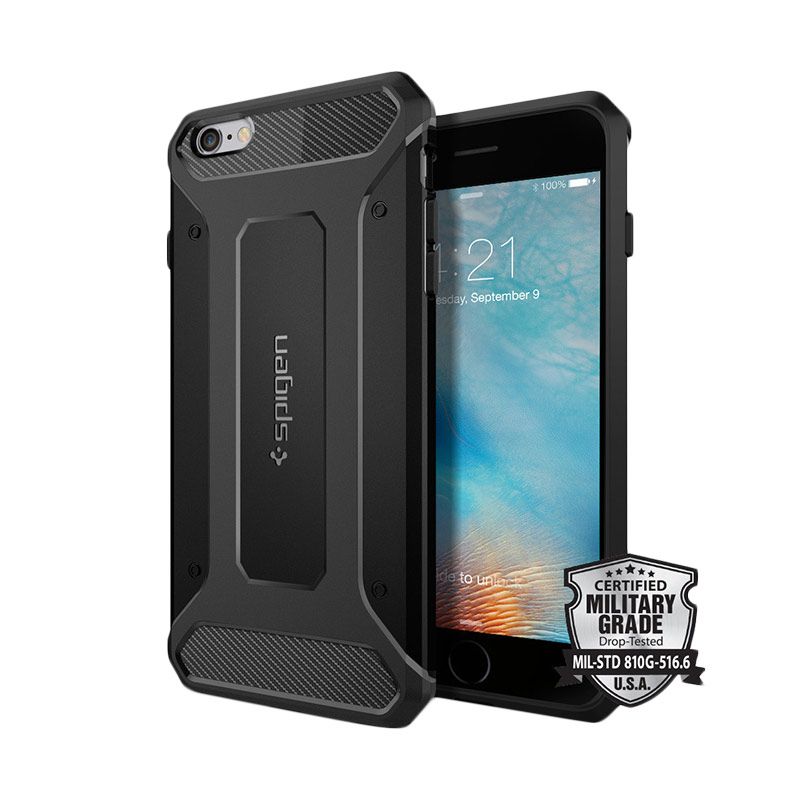 jual spigen rugged armor black for iphone 6 6s plus jual spigen rugged armor black for iphone 6 6s plus